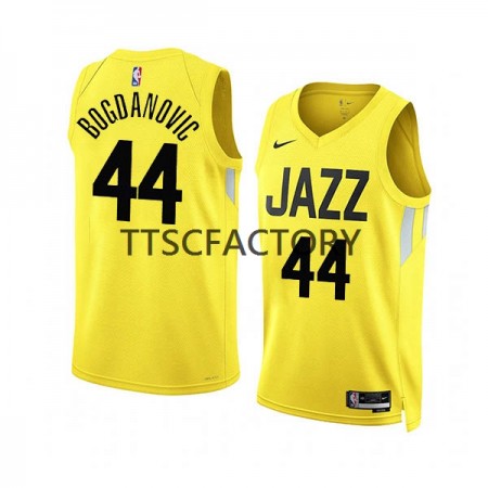 Maillot Basket Utah Jazz Bojan Bogdanovic 44 Nike 2022-23 Icon Edition Jaune Swingman - Homme
